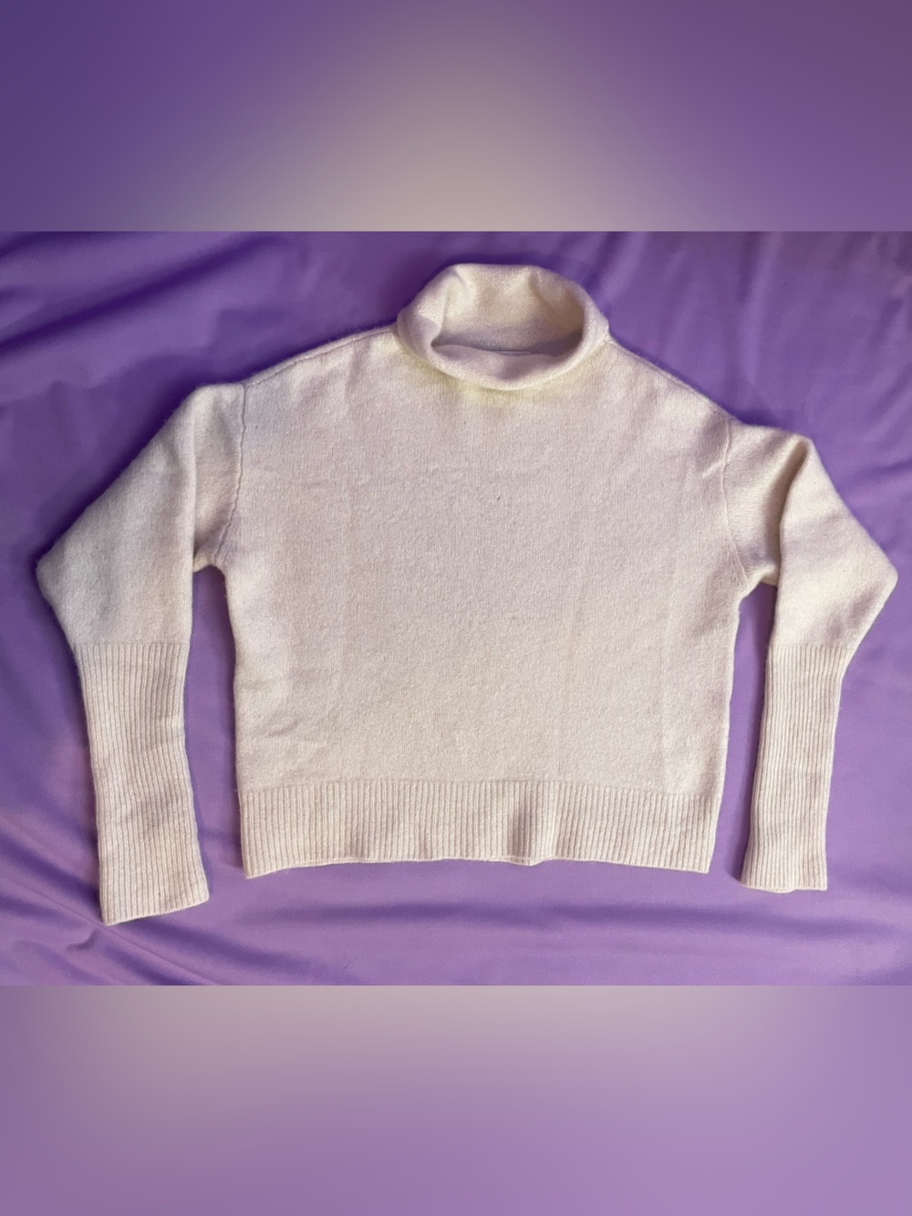 Wilfred aritzia 100% cashmere cropped knit sweater XS